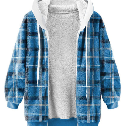 LumberLuxe Plaid Plush Coat