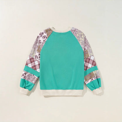 BloomWeave Patchwork Sweater