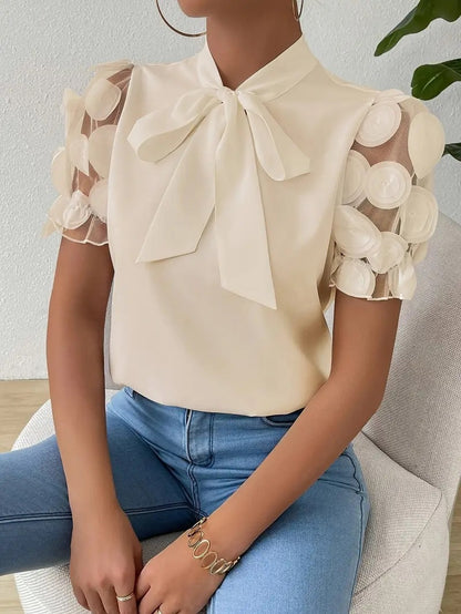 Soléa Tie-Bow Summer Blouse