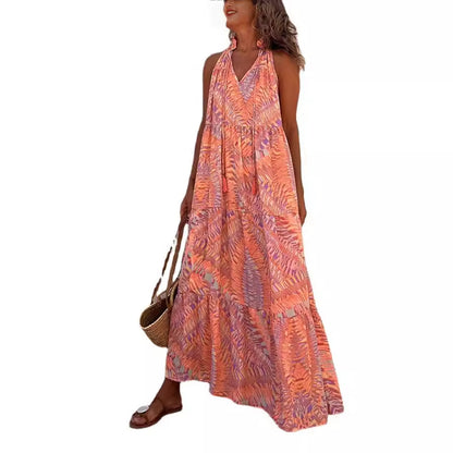 SolaraGlow Halter Dress