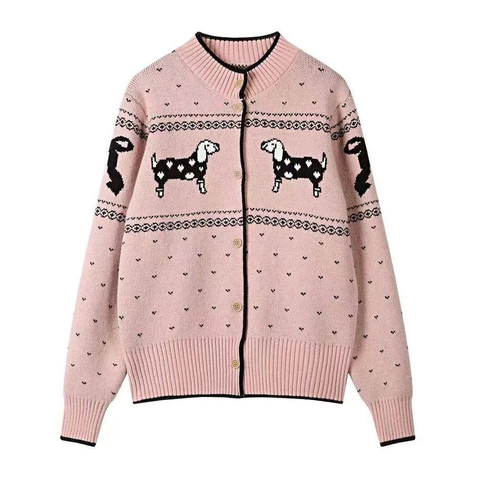 HollyPup Jacquard Knit Cardigan
