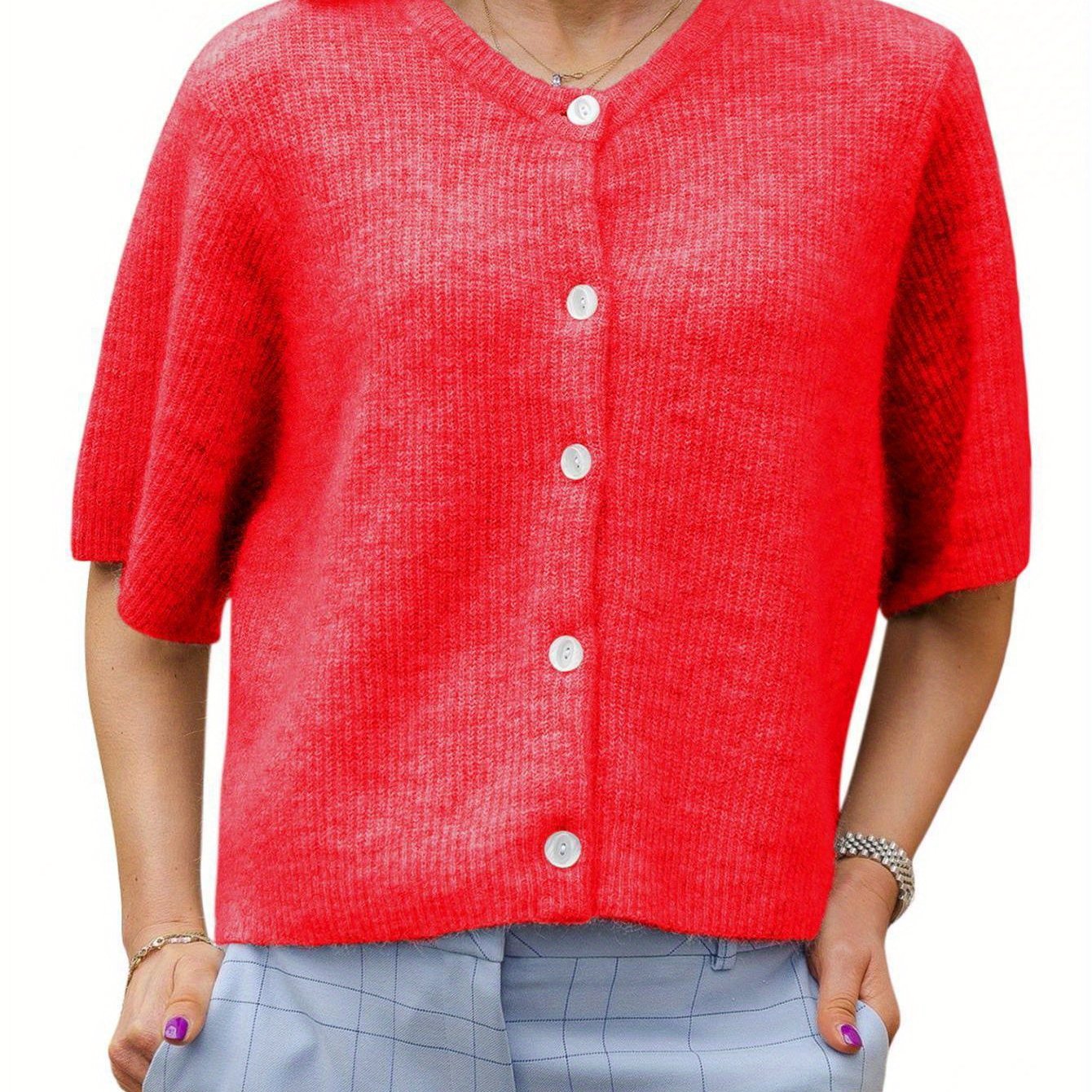 LunaBelle™ Essential Button Cardigan