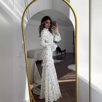 Petal Whispers Flounce Dress