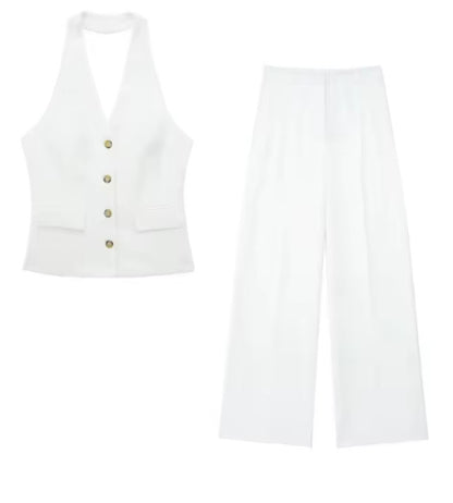 LinenLuxe Waistcoat Vest
