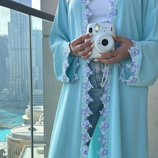 NoorElegance™ Bow Embroidered Cardigan