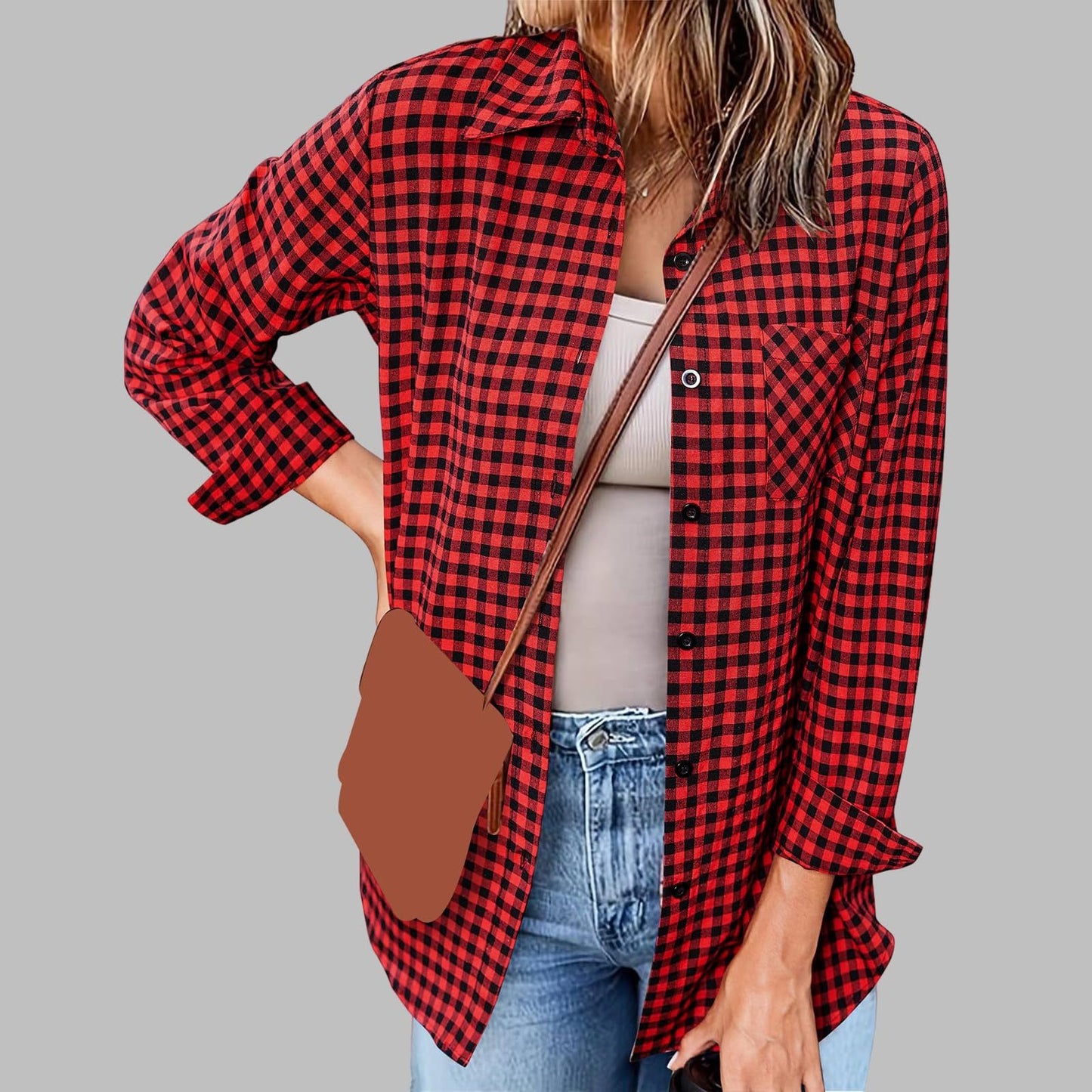 Brentleigh Plaid Drape Shirt