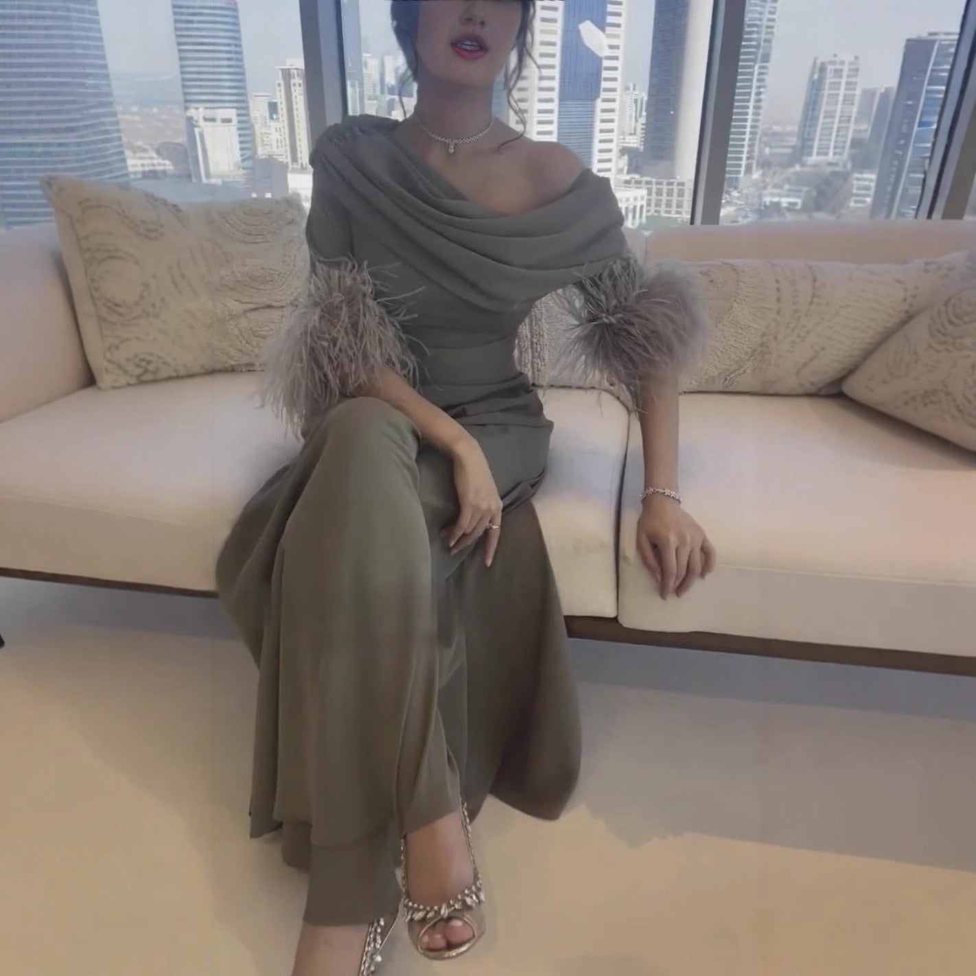 Noir Plume Statement Jumpsuit