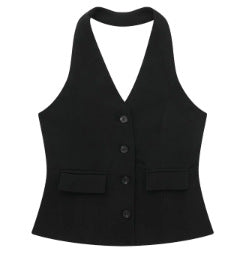 LinenLuxe Waistcoat Vest