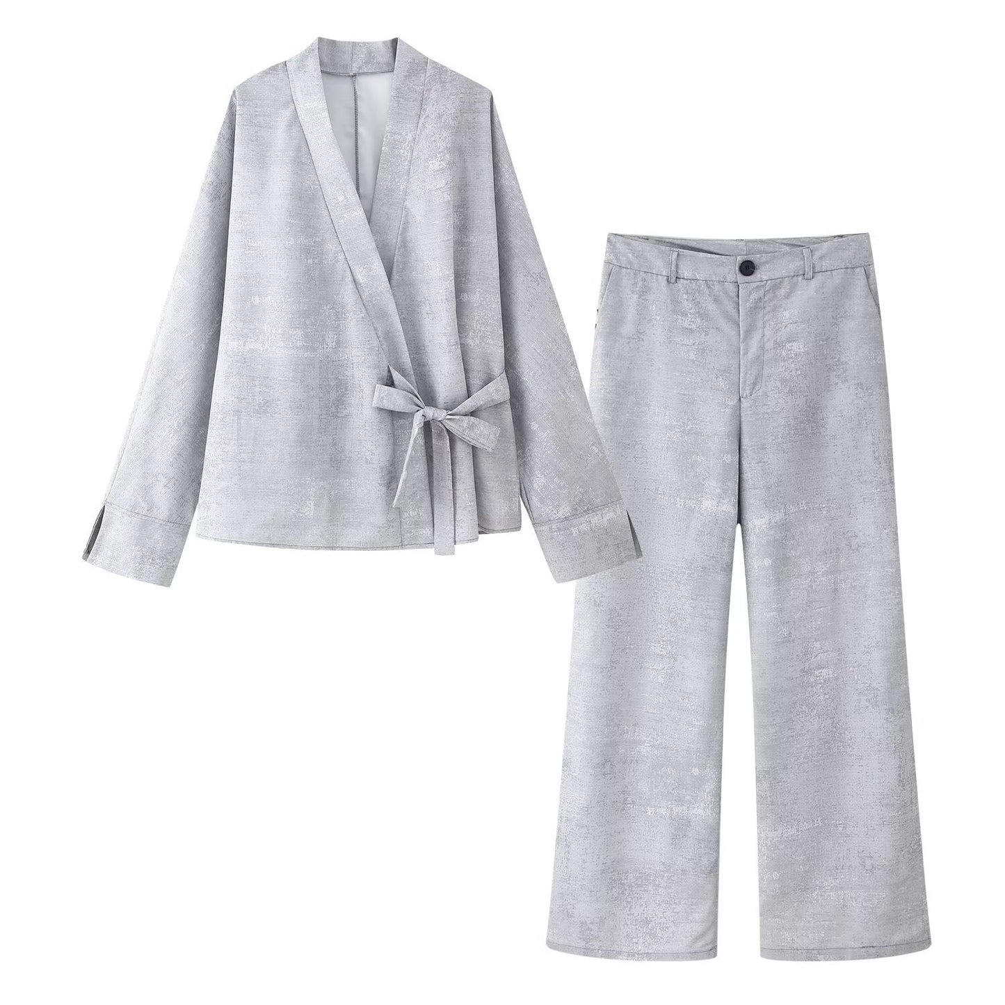 EmbroiLuxe Wide-Leg Set