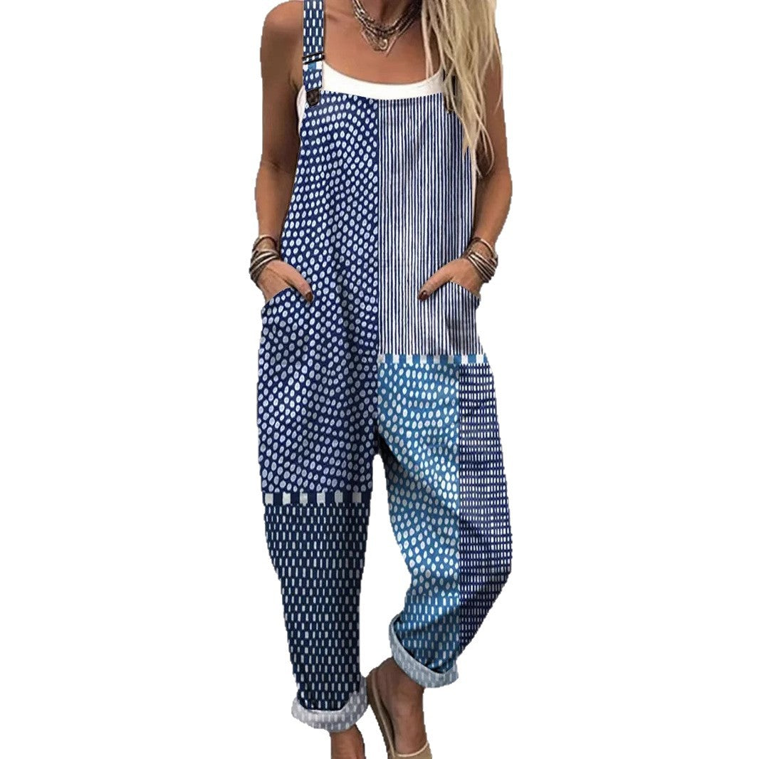 Vintage Bloom Sleeveless Jumpsuit