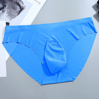 One-piece Ice Silk Seamless Men's Boxers