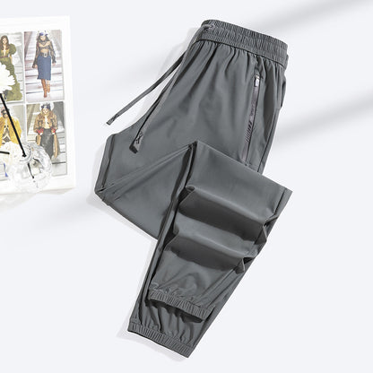 Fashion Straight Closed Ice Silk Leggings Women