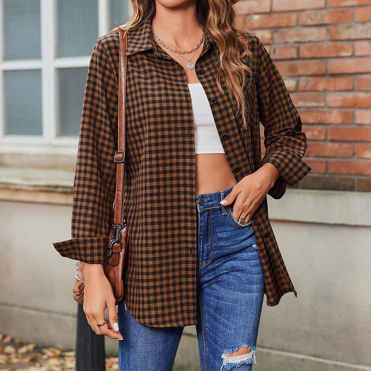 Brentleigh Plaid Drape Shirt