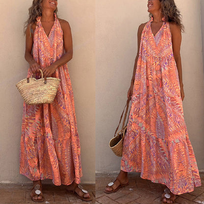 SolaraGlow Halter Dress