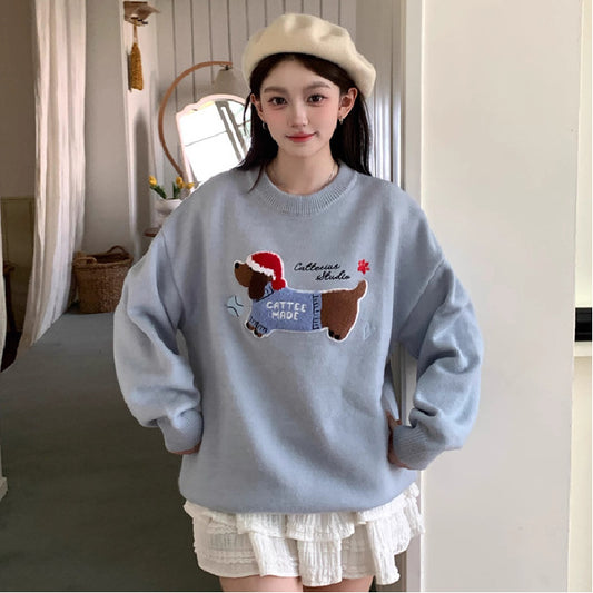 PawCharm Embroidered Knit Sweater