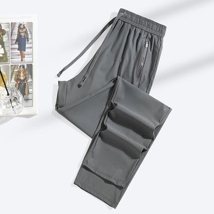 Fashion Straight Closed Ice Silk Leggings Women