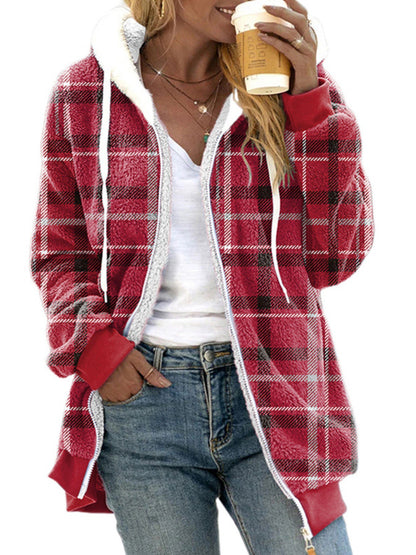 LumberLuxe Plaid Plush Coat