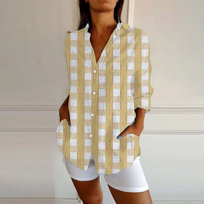 Willow Breeze Plaid Print Shirt