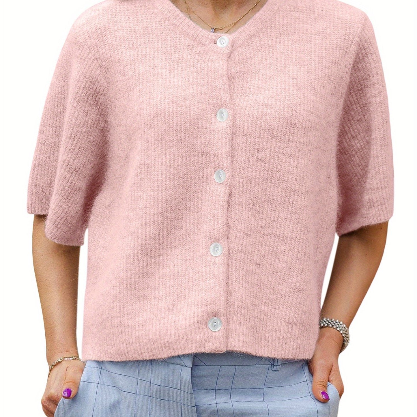 LunaBelle™ Essential Button Cardigan