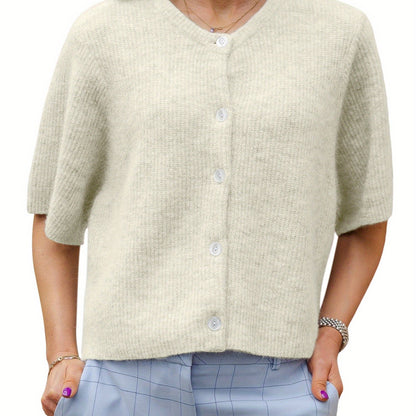LunaBelle™ Essential Button Cardigan