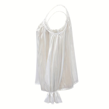 LaceWhisper Stitch Top