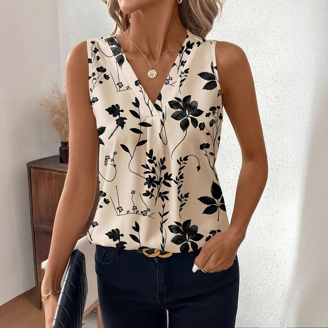 BloomEase Sleeveless V-Neck Top