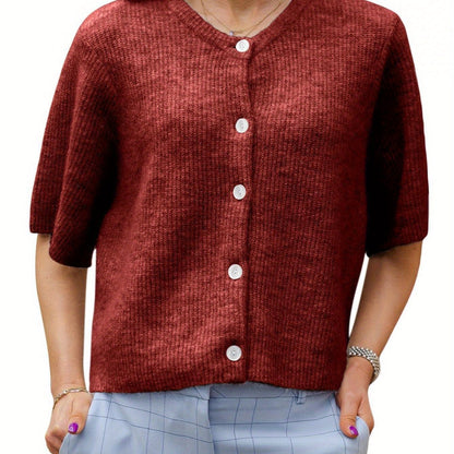LunaBelle™ Essential Button Cardigan