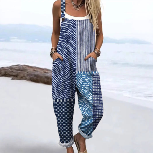Vintage Bloom Sleeveless Jumpsuit
