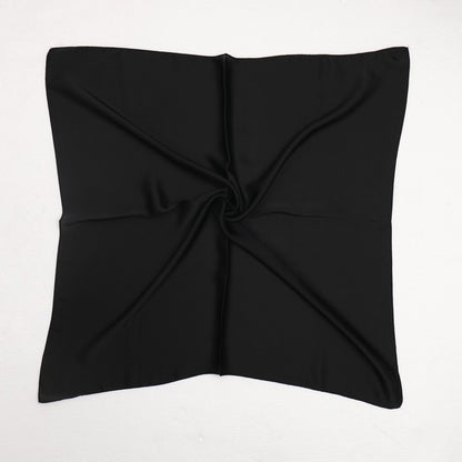 Solid Color Silk Scarf Women's Thin Decorative Scarf