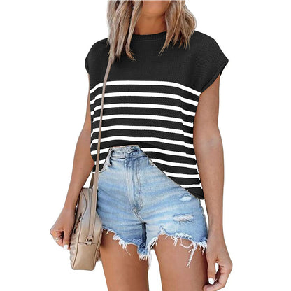 Brielle Stripe Knit Tee