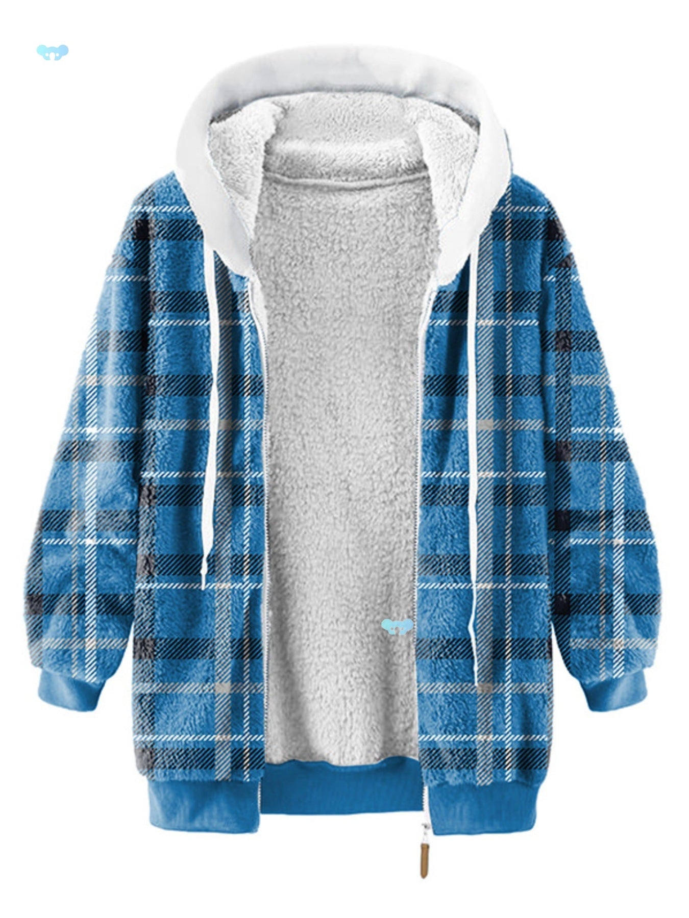 LumberLuxe Plaid Plush Coat