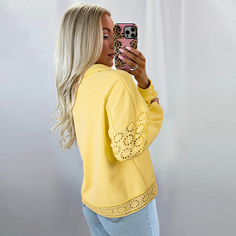 EuraLuxe Lapel Knit Sweater