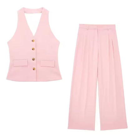 LinenLuxe Waistcoat Vest
