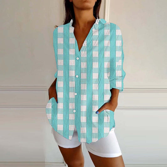 Willow Breeze Plaid Print Shirt