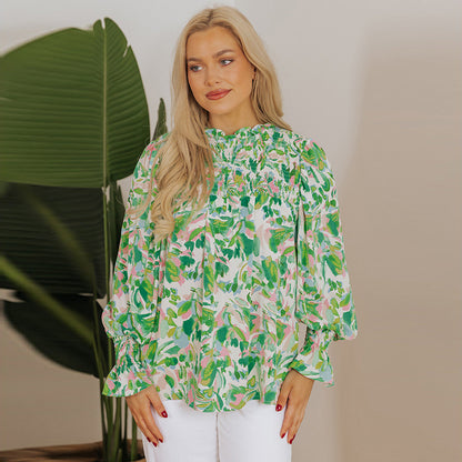 Celeste Harmony Chiffon Turtleneck