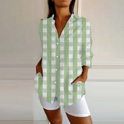 Willow Breeze Plaid Print Shirt