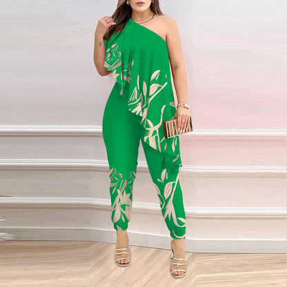 Solstice Flair One-Shoulder Jumpsuit