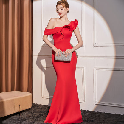 ÉlanVerre One-Shoulder Gown