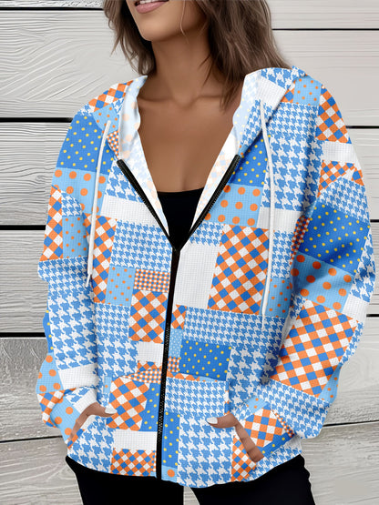 PlaidVerve™ Zipper Sweater