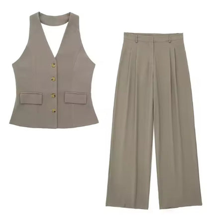 LinenLuxe Waistcoat Vest