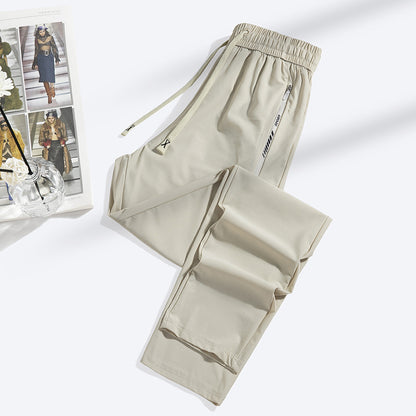 Fashion Straight Closed Ice Silk Leggings Women