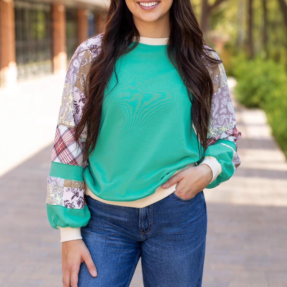 BloomWeave Patchwork Sweater