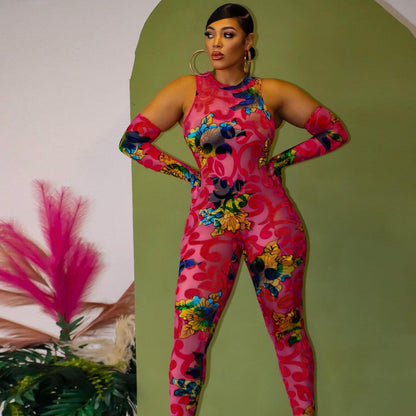Viretta CurvePrint Jumpsuit
