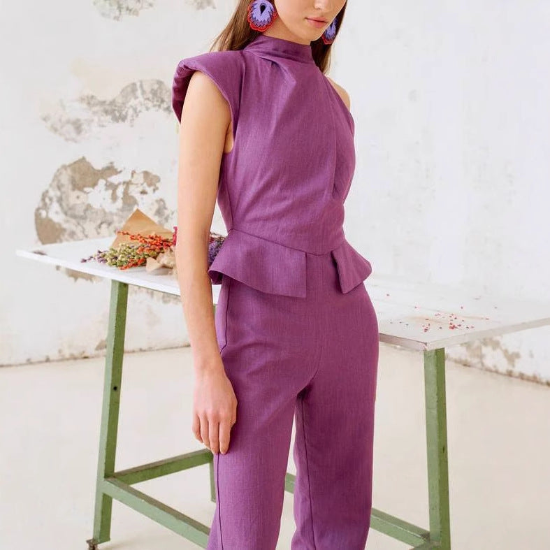 Asymmetra Curve Jumpsuit