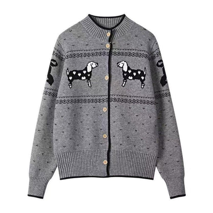 HollyPup Jacquard Knit Cardigan