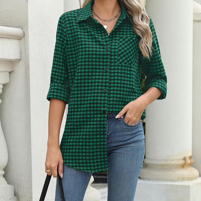 Brentleigh Plaid Drape Shirt