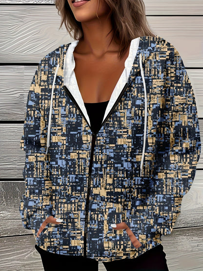 PlaidVerve™ Zipper Sweater
