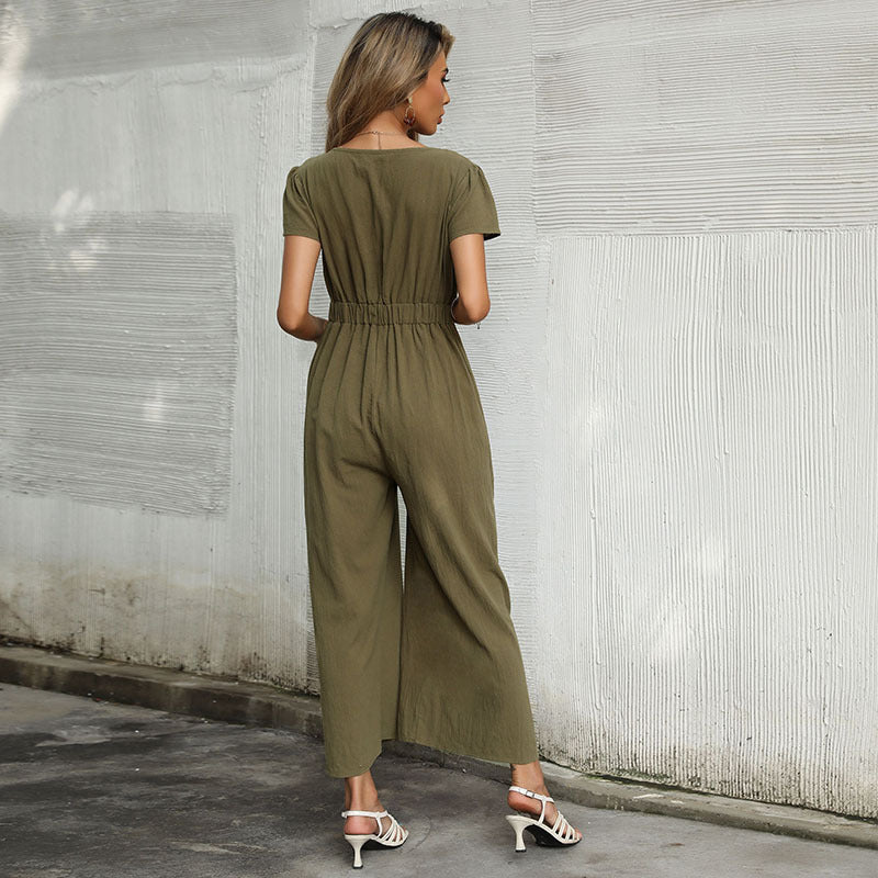 Valencia Vibe Cropped Jumpsuit