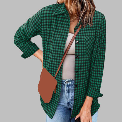 Brentleigh Plaid Drape Shirt