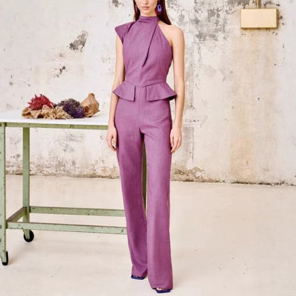Asymmetra Curve Jumpsuit